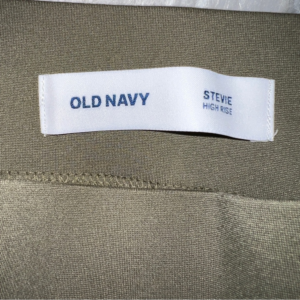 Old Navy Olive Green Stevie High Rise Ponte Knit Seamed Leggings Size Small - Picture 4 of 7